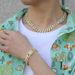 Explosive hip-hop domineering punk men's double row full diamond necklace bracelet set_ipsvogv.com