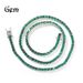 Hip-Hop Vintage Green Zircon Necklace Light Luxury New 3mm Tennis Chain Unisex Fashion Trendy Jewelry_ipsvogv.com