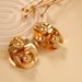 Irregular Design Metal Wave Fashion Simple Glossy Niche C-shaped Stud Earrings_ipsvogv.com