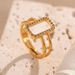 New Ins Style Zircon Hollow Opening Copper Gold-plated Geometric Square Ring For Women's Personalized Jewelry_ipsvogv.com