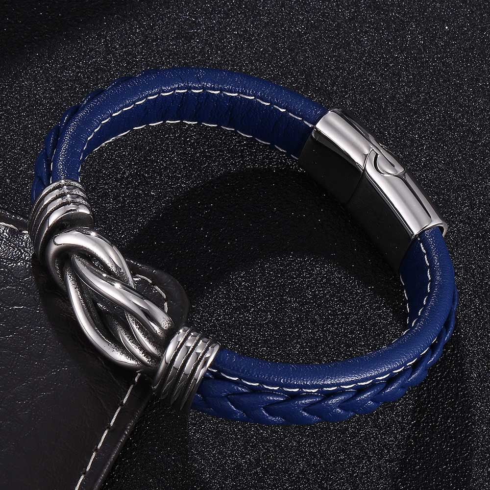 【】Punk Style Personality Men's Leather Bracelet_ipsvogv.com