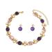 Sweet fresh Japanese Korean women's earring jewelry set with niche geometric design necklace and neck chain_ipsvogv.com