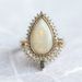 Sanjie's New Fashionable Alloy Inlaid With Oversized Auspicious Treasure Ring, Waterdrop Opal Ring For Women_ipsvogv.com
