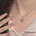S Pure Silver Hollowed Out Necklace For Women, With Niche High-end Feel, Simple And Agile Double Star Collarbone Chain,_ipsvogv.com