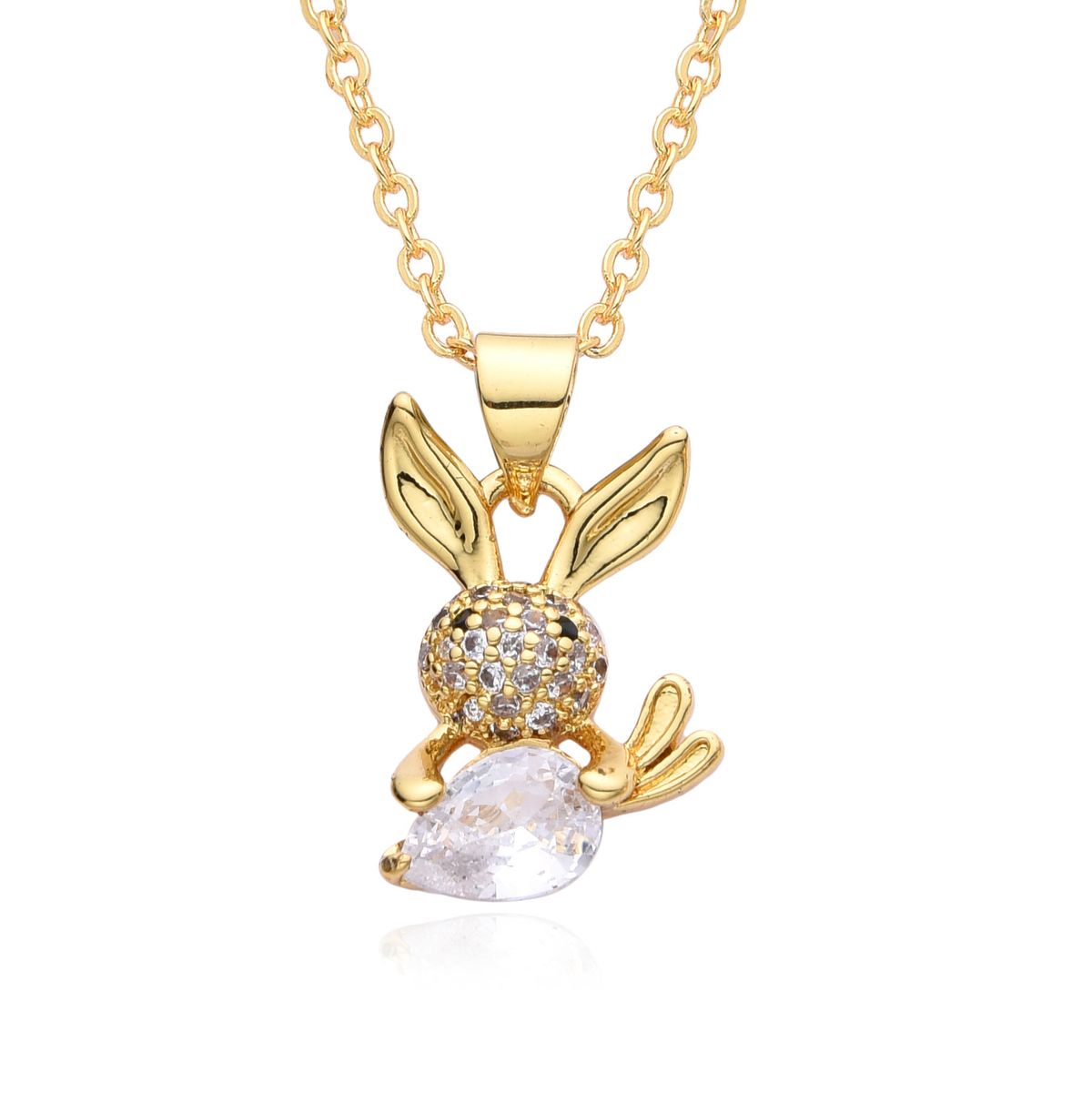 Women’s Jewelry Set Fashion New Product Micro Inlaid Zircon Goat Head Trendy Personality Animal Head Pendant Necklace_ipsvogv.com