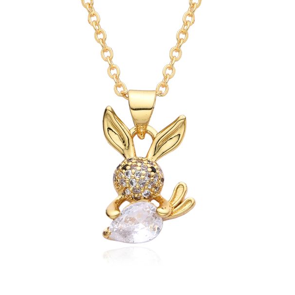 Women’s Jewelry Set Fashion New Product Micro Inlaid Zircon Goat Head Trendy Personality Animal Head Pendant Necklace_ipsvogv.com