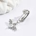 Ins spicy girl bat shaped niche design buckle hip-hop style no punching ring inlaid with diamonds versatile navel nail_ipsvogv.com