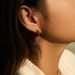 Colored zircon series light luxury earrings plated with K real gold color preserving retro peach heart round earrings_ipsvogv.com
