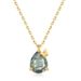 hot Sale Simple And Fashionable Water Drop Natural Water Grass Agate Pendant S925 Silver Inlaid Green Moss Stone Necklace Customized_ipsvogv.com