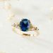 Women's New Simple Blue With Gold Plated And Zircon Inlaid Ring Jewelry_ipsvogv.com