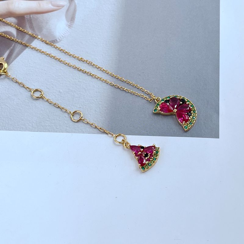 New Fashion, Light Luxury, And Unique Design Fruit Series Watermelon Shape Inlaid With Water Diamond Zircon Sweet_ipsvogv.com