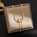 Small and luxurious stainless steel gilded frosted butterfly pendant, fashionable snake bone chain, titanium steel_ipsvogv.com