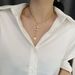 Titanium Steel South Korea East Gate Geometric Five Pointed Star Necklace Women's Colorless Versatile Simple Tassel_ipsvogv.com