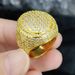 Unisex Hot Selling Round Ring Copper Inlaid Zircon Full Diamond Personality Hip Hop Trendy Brand Couple Accessories Ring_ipsvogv.com