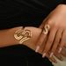 Geometric Style Women's Set Versatile Multi layer Adjustable Opening Design Ring Hollow Bracelet_ipsvogv.com