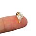 Unisex pierced ear bone studs for women micro inlaid zircon earrings stainless steel screw ball ear studs popular earrings_ipsvogv.com
