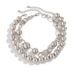 Exaggerated Punk Round Bead Double Layered Fashionable Versatile Collarbone Necklace For Women_ipsvogv.com
