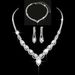 Luxury Bridal Jewelry Set - Diamond & Zircon Necklace, Earrings & Bracelet For Wedding & Bridesmaid_ipsvogv.com