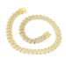 Men’s Jewelry Set Fashion Popular 15mm Diamond Three Row Diamond Full Drill Alloy Men's Necklace Men's Hip Hop Cuban Chain_ipsvogv.com