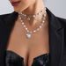 Sweet hot girl love multi layer necklace pearl tassel necklace_ipsvogv.com