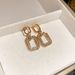 Sier Needle Studded Dia Square Geometric A Simple Elegant Spring Style. New With High-end And Versatile Earrings_ipsvogv.com