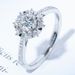 Snowflake shaped Love Blossomi Plated Platinum Diamond, Female Proposal and Eagement Group Set with Large Weddi_ipsvogv.com