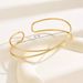 Minimalist personalized style women's armband with geometric double-layer hollow out and niche design, adjustable_ipsvogv.com