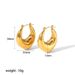 Titanium French Gold Stainless Steel Hollow Tube Chubby Earrings Do Not Fade Jewelry_ipsvogv.com