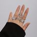 Irregular Smooth Opening Design Ring Set With Exaggerated Metal Wind Lava Rings_ipsvogv.com
