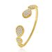 Women's Jewelry Beaded Diamond Studded Teardrop Shaped Open Bracelet French Retro Style Creative Design Advanced Movable Hand Jewelry Bracelet_ipsvogv.com