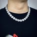 Trendy Hip-hop Full Diamond Rock Sugar Necklace For Men's High-end Accessories, Super Flash Collarbone Chain, Bouncy And_ipsvogv.com