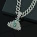 Diamond Inlaid Money Bag Pendant, New Alloy Necklace For Daily Casual Wear, Personalized Hip-hop Cuban Chain_ipsvogv.com