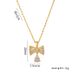 Bow Necklaces Designed By Female Niche, Instagram Style, Fresh And Versatile, Set With Zircon Water Droplets, Collarbone_ipsvogv.com