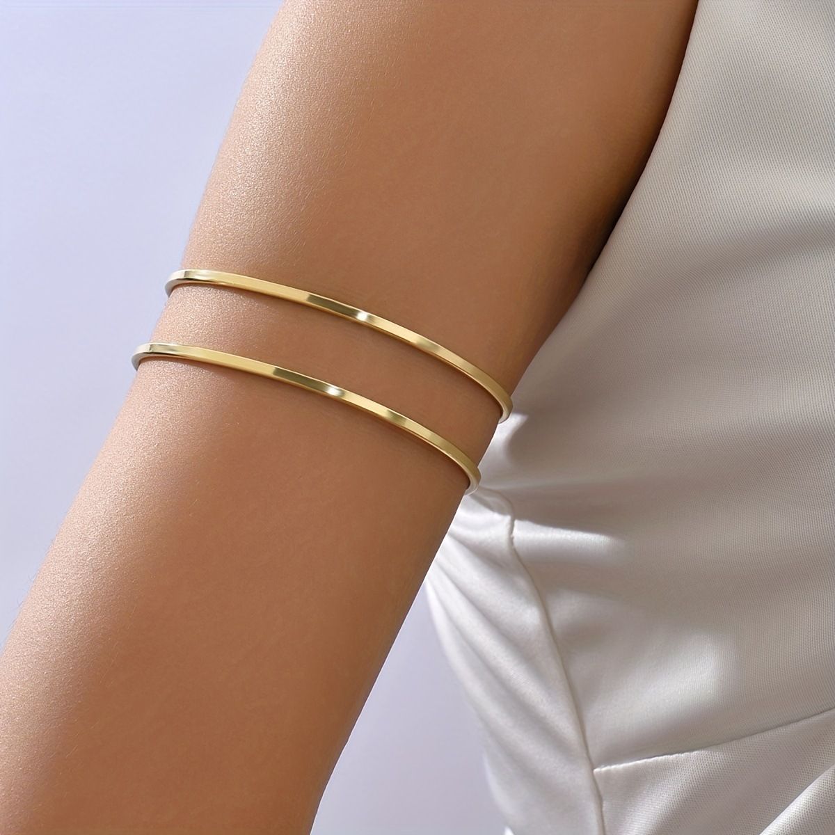 Unisex Ladies Arm Ring Versatile Open Adjustable Bracelet Irregular Long Hand Jewelry_ipsvogv.com