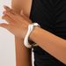 ins cyber style geometric faceted bracelet fashion bracelet pockmarked alloy open bracelet for women_ipsvogv.com