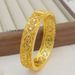 Elegant And Fashionable Gold-plated Hollow Carved Floral Women's Bracelet, Daily Wear, Bridal Party Gift_ipsvogv.com