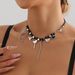 Harajuku Diablo PU Leather Necklace, Hip Hop Hottie Beaded Love Fringed Necklace For Women_ipsvogv.com