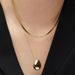 Double Layer Pebble Pendant Necklace - Light Luxury Layered Chain (Minimalist Statement Jewelry Versatile Collarbone Necklace)_ipsvogv.com