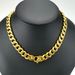 Necklace Mens Women Freemasonry Masonic Mason Stainless Steel 11mm Width Yellow_ipsvogv.com
