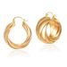 Women's Jewelry Classic Multi Layer Circular Design Circle Earrings Copper Plated K Real Gold Cold Style INS Simple Earrings_ipsvogv.com