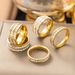 Single And Double Row Rings For Women, Titanium Steel Diamond Fashionable Ring, Niche, Non Fading Full Sky Star Jewelry_ipsvogv.com