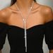 Diamond Tassel Clavicle Chain - Luxury Layered Necklace With Sparkling Stones_ipsvogv.com