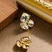 French Style Light Luxury Exquisite Diamond Studded Super Sparkling Crystal Earrings, Women's High-end Feeling, Simple_ipsvogv.com