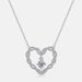 model Bright And Smart Moissanite Necklace S925 Silver Twisted Heart Shaped Inlaid Colored Gemstone Clavicle Chain Light Luxury_ipsvogv.com