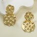 Gold Exaggerated Irregular Pleated High-end Fashion Women's Earrings_ipsvogv.com