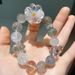 Zhaocai Xuanxue Natural Bracelet Mo Powder Snowflake Ghost Square Candy Duobao White Crystal Green Forest_ipsvogv.com