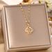 Korean Version Titanium Steel Necklace, Women's Agile Clover Pendant, Simple Collarbone Chain, Birthday Gift For_ipsvogv.com