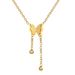 Full Body 【 Titanium Steel 】 Butterfly Tassel Minimalist Wind Furnace Genuine Gold Necklace For Female Ins Mesh Red 【 】_ipsvogv.com