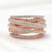 Cao Shi's New Trendy Multi-layer Cross With Lines Women, Micro Inlaid Zircon Engagement Gift, Fashionable Ring For Women_ipsvogv.com