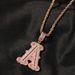 Men's Jewelry Hip Hop Ancient Cute Letter Necklace Fashionable Full Diamond And Thorn Rock Candy Letter Gold Silver Rose Gold Jewelry Necklace_ipsvogv.com